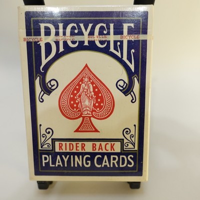 Vintage Bicycle Rider Back Playing Cards White Strip Ohio Blue Seal USPCC New