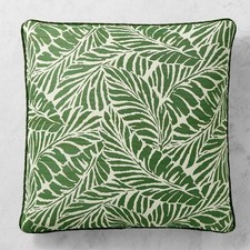 Noni Outdoor Pillow Cover, Emerald Palm-Williams Sonoma|46928