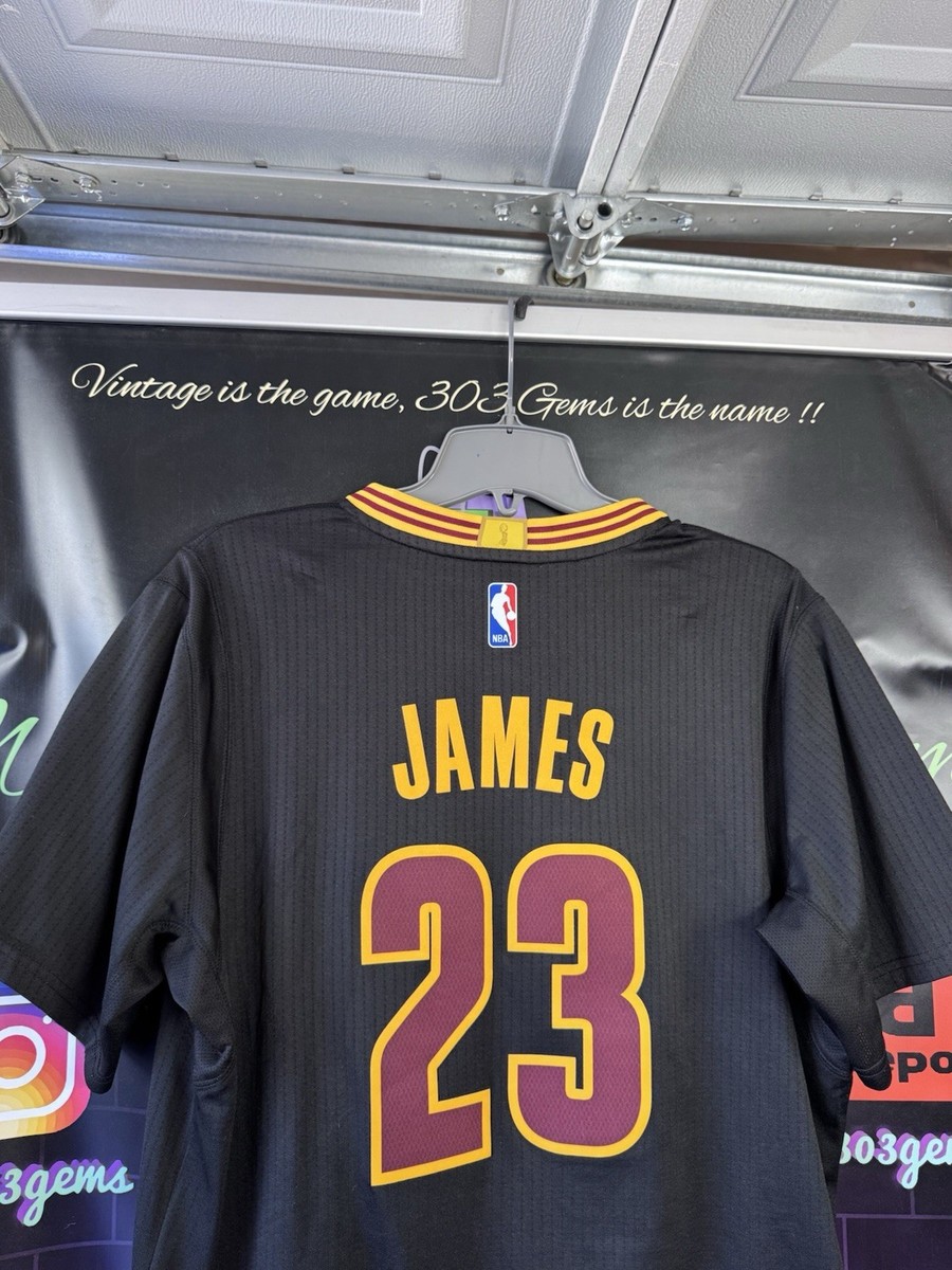 Authentic LeBron James #23 Cavaliers Sleeved NBA Jersey W/ 2016