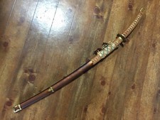 H0952 Japanese Decorative Katana Sword Replica Bushido Spirit Scabbard Saya