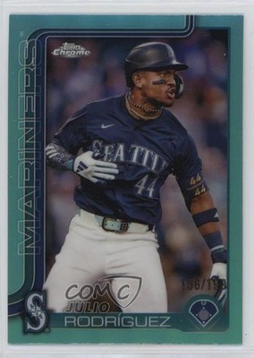 2025 Topps Chrome Aqua Refractor 166/199 Julio Rodriguez Rodríguez #261 yl0