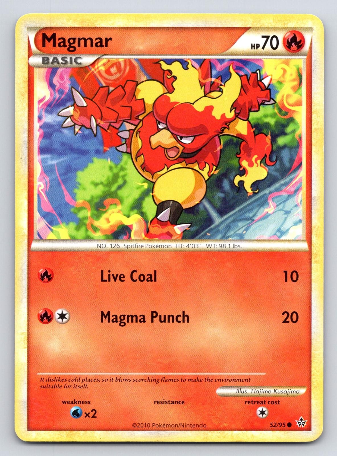Magmar 52/95 Common HGSS Unleashed Pokemon