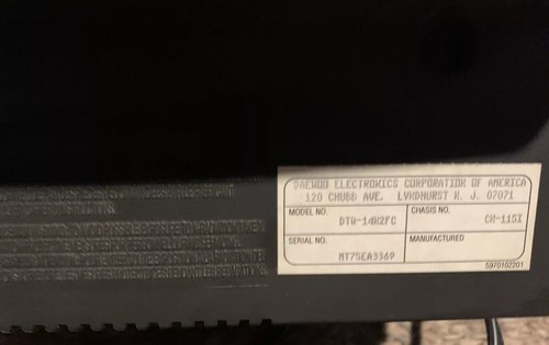 Vintage Daewoo Crt TV 13” DTQ14N2FC Retro gaming video game television VIDEO - Picture 9 of 16