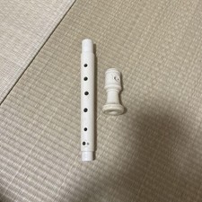 White Soprano Recorder Musical Instrument Used OOB