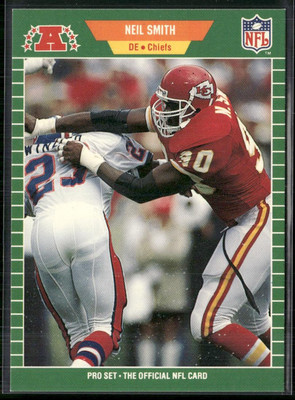Neil Smith 1989 Pro Set #180 Rookie