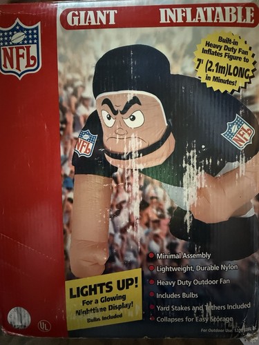 Jugador de fútbol americano inflable soplado aire 7 pies NFL Los Angeles Rams nuevo caja abierta
