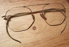 RARE Vintage Bausch  Lomb 1/10 12K GF Rimless Ful-Vue Bifocals - PRISTINE Glass