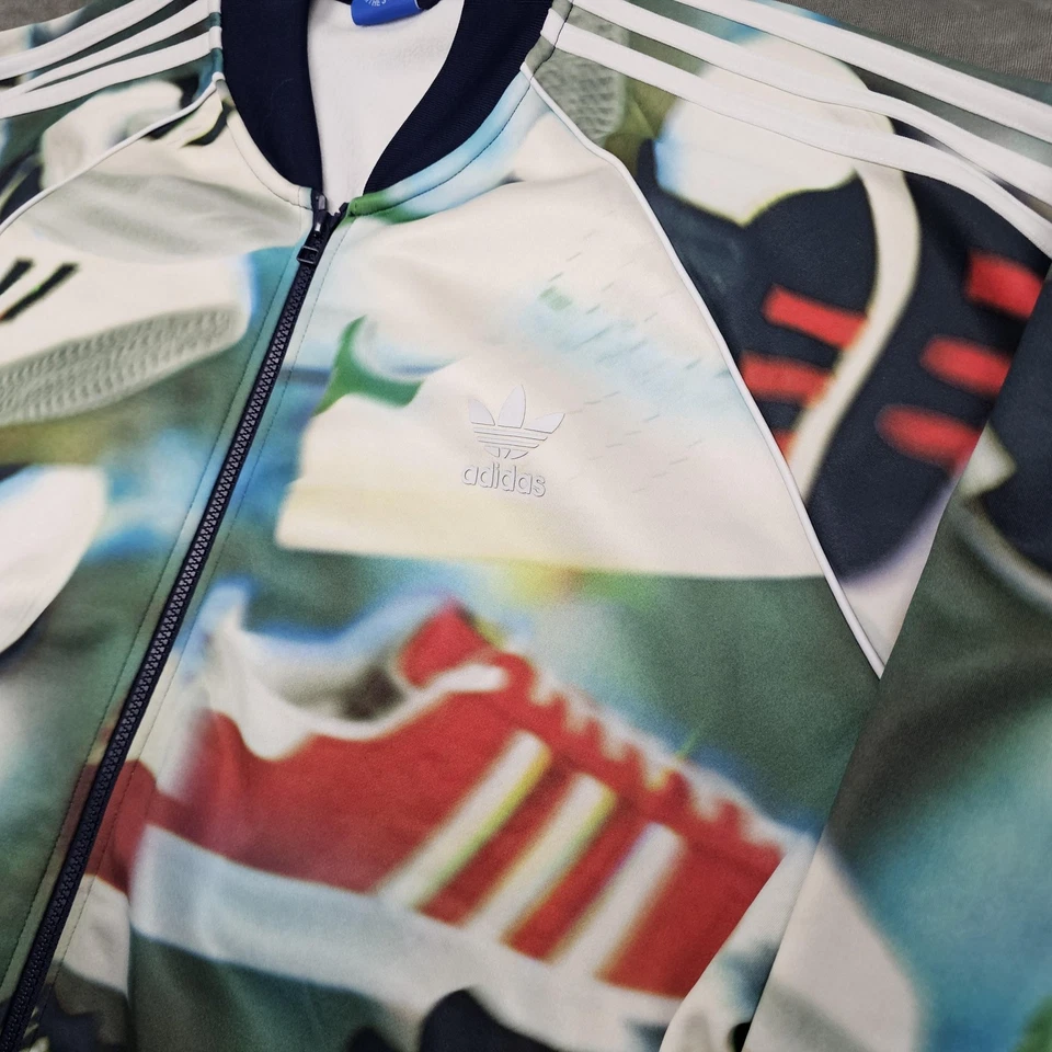 Adidas Originales Chaqueta de Pista Para Hombres 2XL Zapatilla Estampado Cremallera Completa Trifolio 3 Rayas Foto 2 de 4