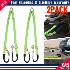 2pack 2 X 6 V-bridle Strap W Snap Hooks W Cordura Sleeve And Axle Straps Us
