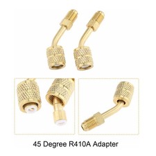 2 pack 45° Angle R410a Adapter 5/16" Female x 1/4" Male SAE Mini Split N823 -DD