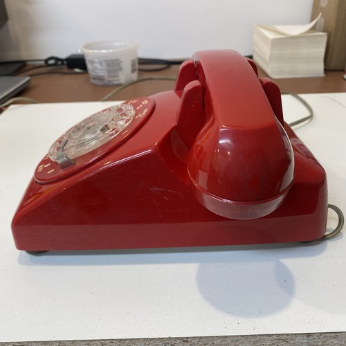 VTG Red ITT Dial Telephone Presidents Phone B42 - Picture 4 of 9