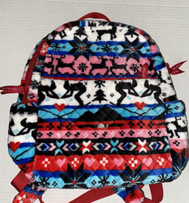 Vera Bradley Nordic Stripe Reindeer Soft Plush Fleece Mini Backpack New Mini Backpack - Performance Twill | Vera Bradley – Vera  main image 4