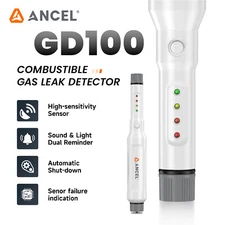 ANCEL GD100 Digital Natural Gas Leak Detector Alarm Gas Leak Monitor for Home