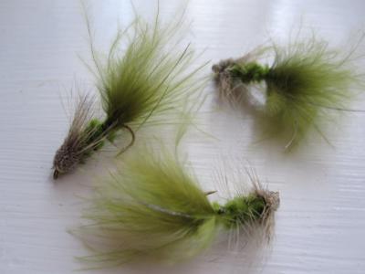 3 EA A-1 BEAD HEAD BOW RIVER BUGGER OLIVE BODY (SIZES), STREAMERS **WOW**
