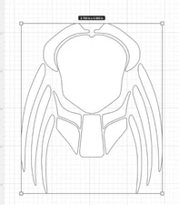 PREDATOR MASK VINYL STICKER DECAL!