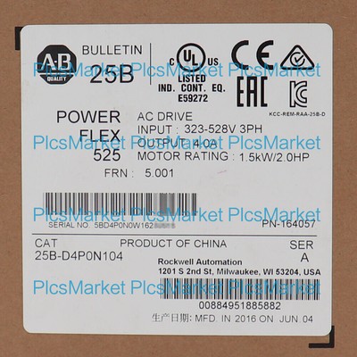 New Factory Sealed AB 22A-D4P0N104 PowerFlex 4 1.5kW 2.0HP AC Drive US