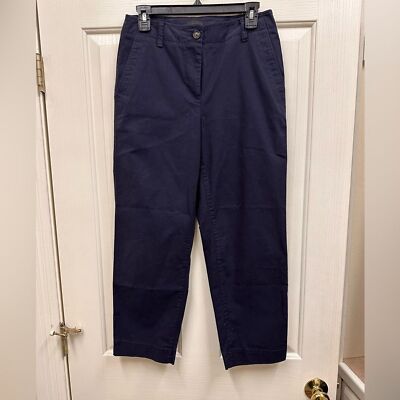 NWT Talbot s Canvas cropped chino size 4 Navy