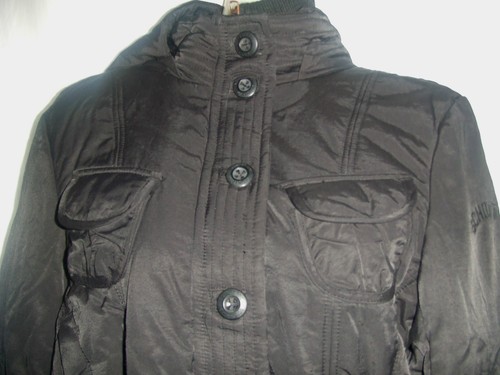 SCHOTT BLOUSON POUR FEMME MANCHES LONGUES TAILLE L NOIR CAPUCHE AMOVIBLE - Picture 5 of 11