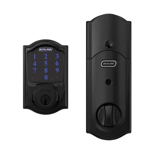 Schlage BE469ZP CAM 622 Connect Smart Deadbolt w/ Camelot Trim - Matte Black - Picture 2 of 5