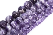 Natural Dog Teeth Amethyst Beads Grade AA Round Loose Beads 4/5-6/7-8/10/11-12MM
