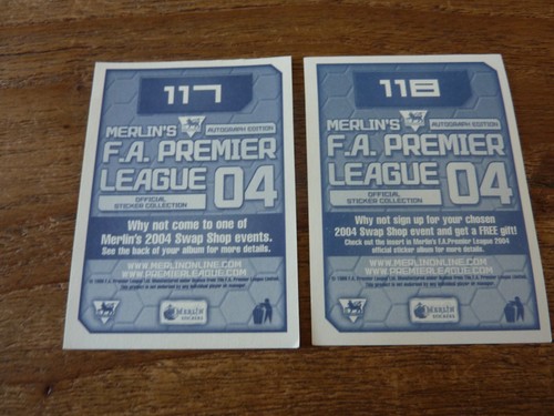 Merlin Premier League 04 Football Stickers no's 1-200 - VGC Pick Stickers! 2004 - 第 22/24 張圖片