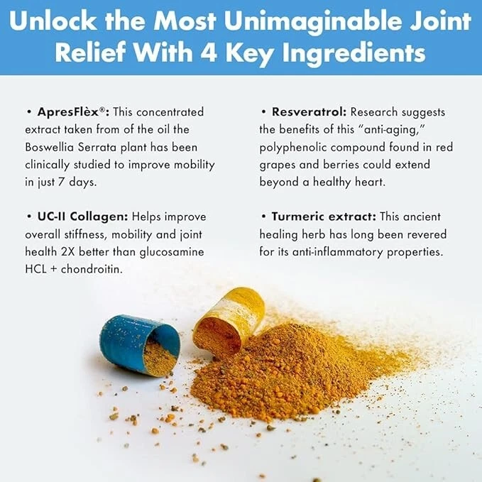 Instaflex Suplemento Avanzado de Soporte Articular - Cúrcuma, Resveratrol, Boswellia S Foto 3 de 4