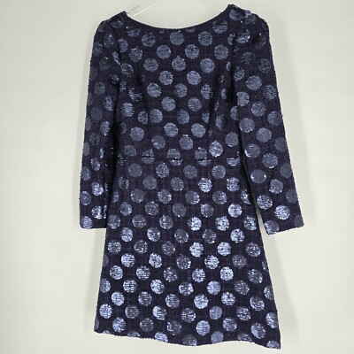 Jill Stuart NEW Sequin Navy Blue Polka Dot Mini Dress Size 0