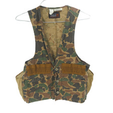 VINTAGE Sears Hunting Vest Men's M, L RARE Camouflage Sports Gear 70s USA
