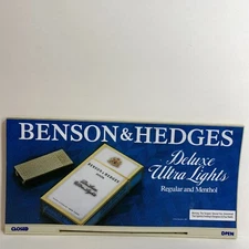 Benson & Hedges Plastic Advertising Sign Store Open And Closed 1984 AS IS