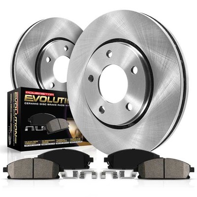 KOE5244 Powerstop Brake Disc and Pad Kits 2-Wheel Set Front for Town & Country