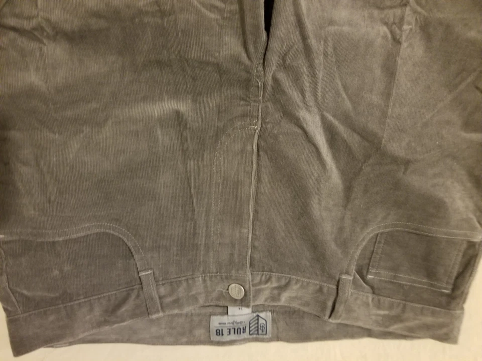 Pantalones de mezclilla de pana Bobby Jones Rule 18 34x32 gris algodón 35x32 elástico golf Foto 4 de 4