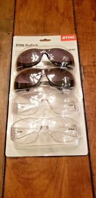 STIHL ProPack Clear/Smoke Safety Glasses (4 Pack) 7010-884-0315 Genuine OEM