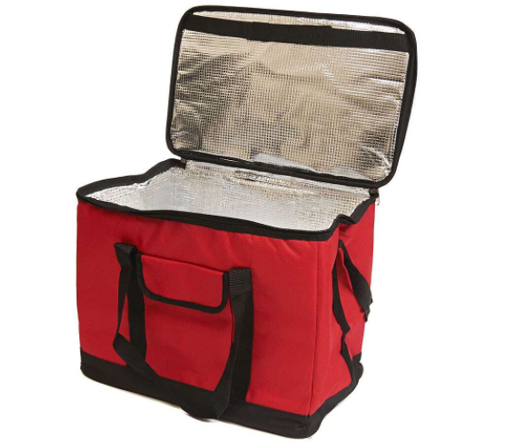 X LARGE 30 LITRE 60 CAN INSULATED COOLER COOL BAG COLLAPSIBLE PICNIC CAMPING RED 5017403079675
