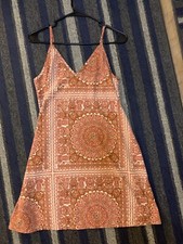 Aztec Bohemian Burnt Red Sundress