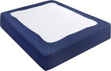 Box Spring Cover Elastic Fabric Wrap Around 4 Sides Bed Skirt Twin Size 13" Deep