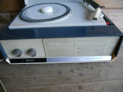 Tourne-disque Vintage Philips – Tout Transistor, état Fonctionnel, Look Rétro, Platine Vinyle