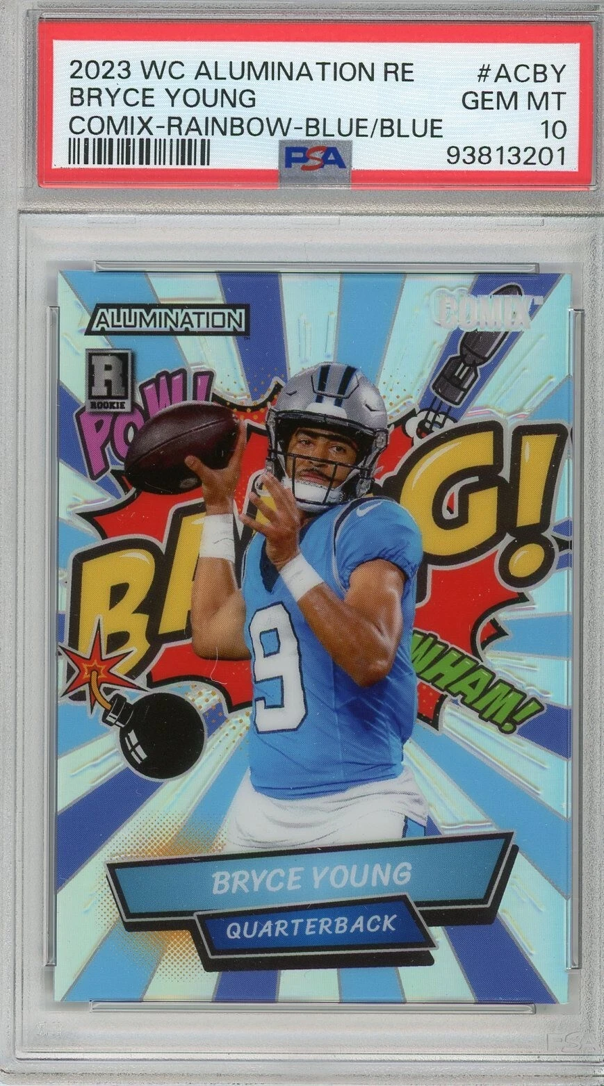 Bryce Young Wild Card Alumination Rookie Edition Comix #ACBY Rainbow-Blue/Blue
