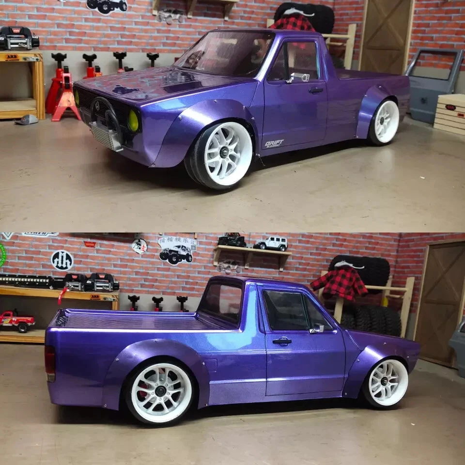 Carrocería de radiocontrol transparente 1/10 MK1 Rabbit Truck para 1/10 RC Drift Car Yokomo MST HPI Foto 3 de 4