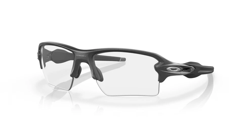 NEW* Oakley FLAK 2.0 XL in LEAD Steel w PHOTOCHROMIC Clear Sunglass OO9188-16