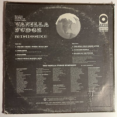 その他 LP Vanilla Fudge Renaissance P8107A ATLANTIC /00260 Amazon.com: Vanilla Fudge - Renaissance - ATCO Records - SD 33-244