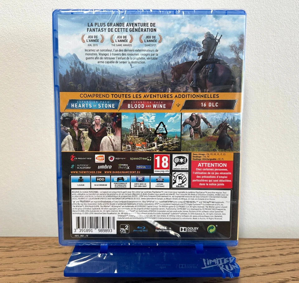 THE WITCHER 3 WILD HUNT Game of the Year Edition GOTY - PS4 - PS5 - Neuf blister - Bild 2 von 4