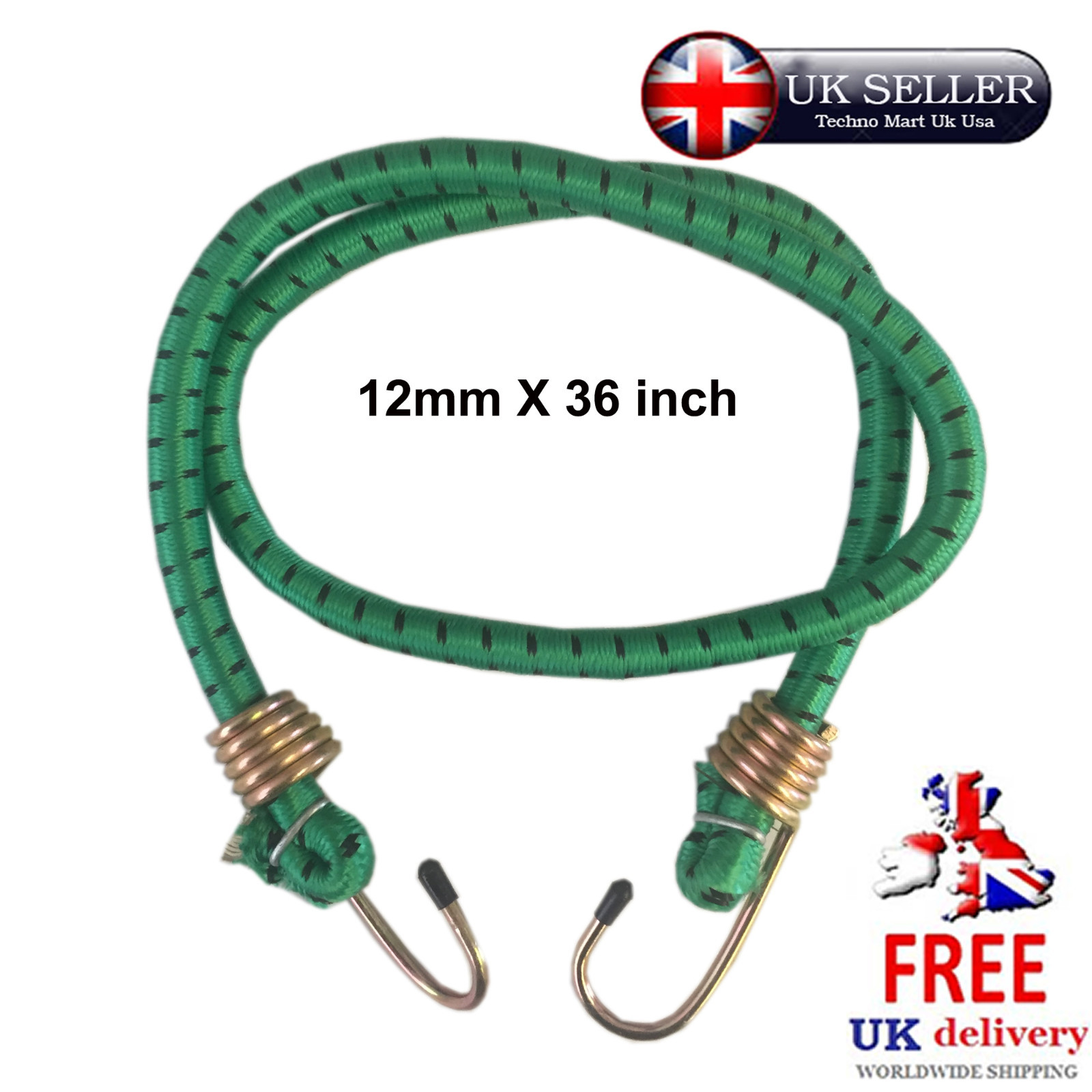 12mm 1/2” Bungee Rope Cord Octopus Hooks Luggage Elastic Tension Straps