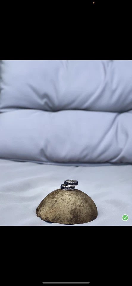 David Yurman Plata Esterlina Hombre Streamline 3 Filas Diamante Negro Talla 6.5 y 7.5 Foto 4 de 4