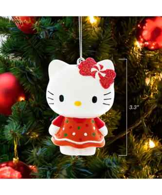 Hello Kitty,  Sanrio,  Kurt S. Adler Christmas Ornament,  3.5 Inch,  2024 NWT