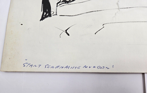 Arte pulpar original publicado Leo Morey - revista Mike Shayne Mystery agosto 1962 - Imagen 2 de 6
