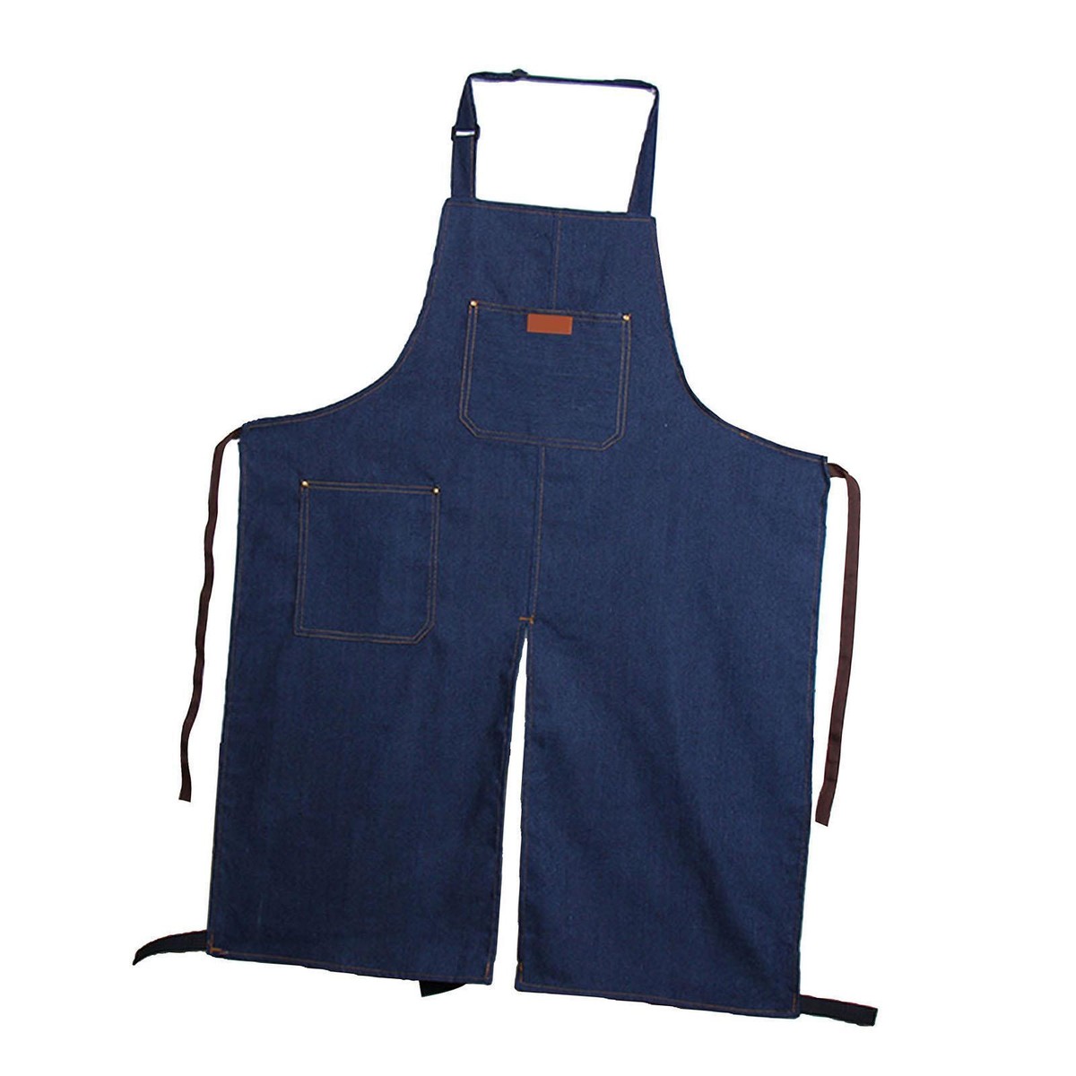 Grembiule Lungo In Denim Per Uomo E Donna - 3 Tasche, Regolabile, Per Cucina, Giardinaggio, Pittura - Foto 9