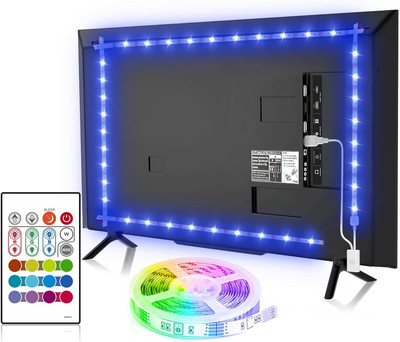 TV LED Backlight, 6.56Ft 4-Per Cut LED Lights for TV 32-58 Inches, USB LED Strip