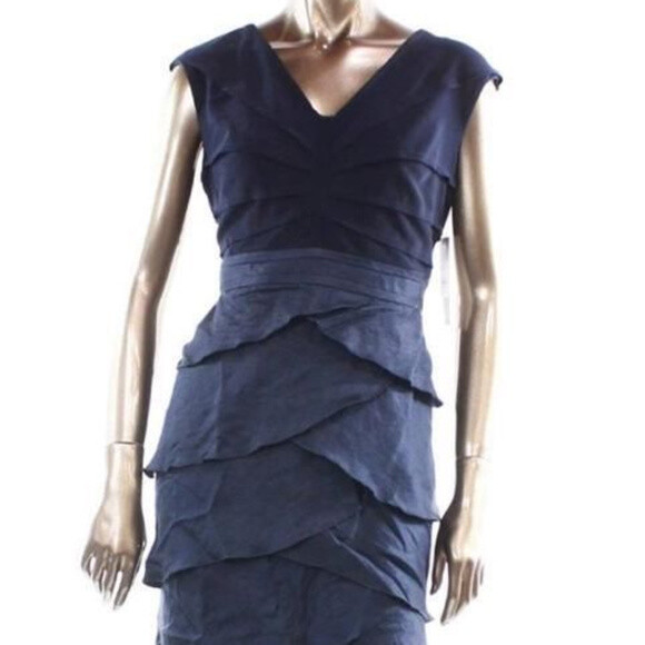 ADRIANNA PAPELL Navy Shutter SIZE 4P #240 NWT 