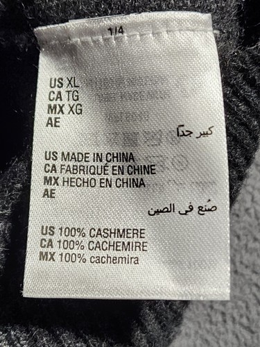 Cashmere Club Room Luxus Pullover Herren XL dunkelgrau 100% Kaschmir Pulli - Bild 6 von 16