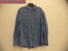 NWOT - Port Company Men's Faded Blue Long Sleeve Denim Shirt, Sz XL X001X3650X